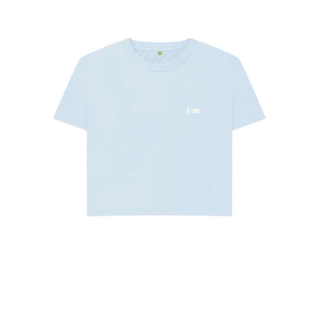 Sky Blue B Relaxed crop R|ONE tshirt