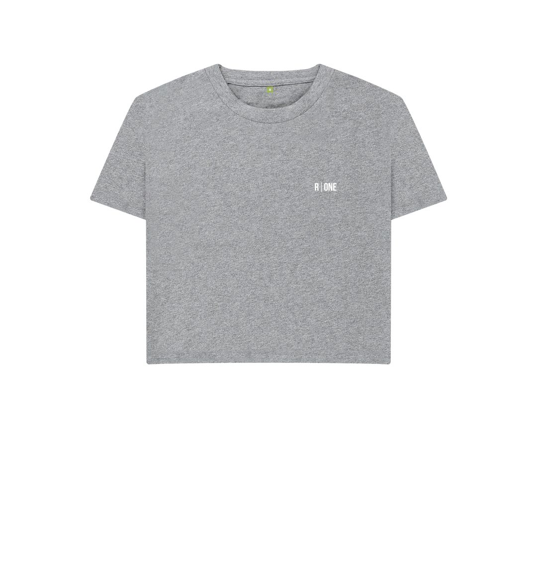 Athletic Grey B-Relaxed Crop T-Shirt Grey