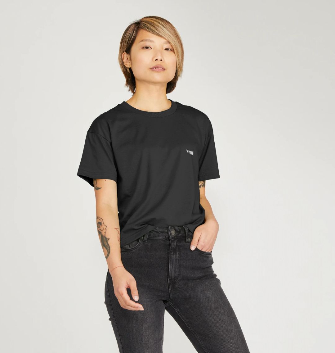 B-Relaxed Crop T-shirt Black
