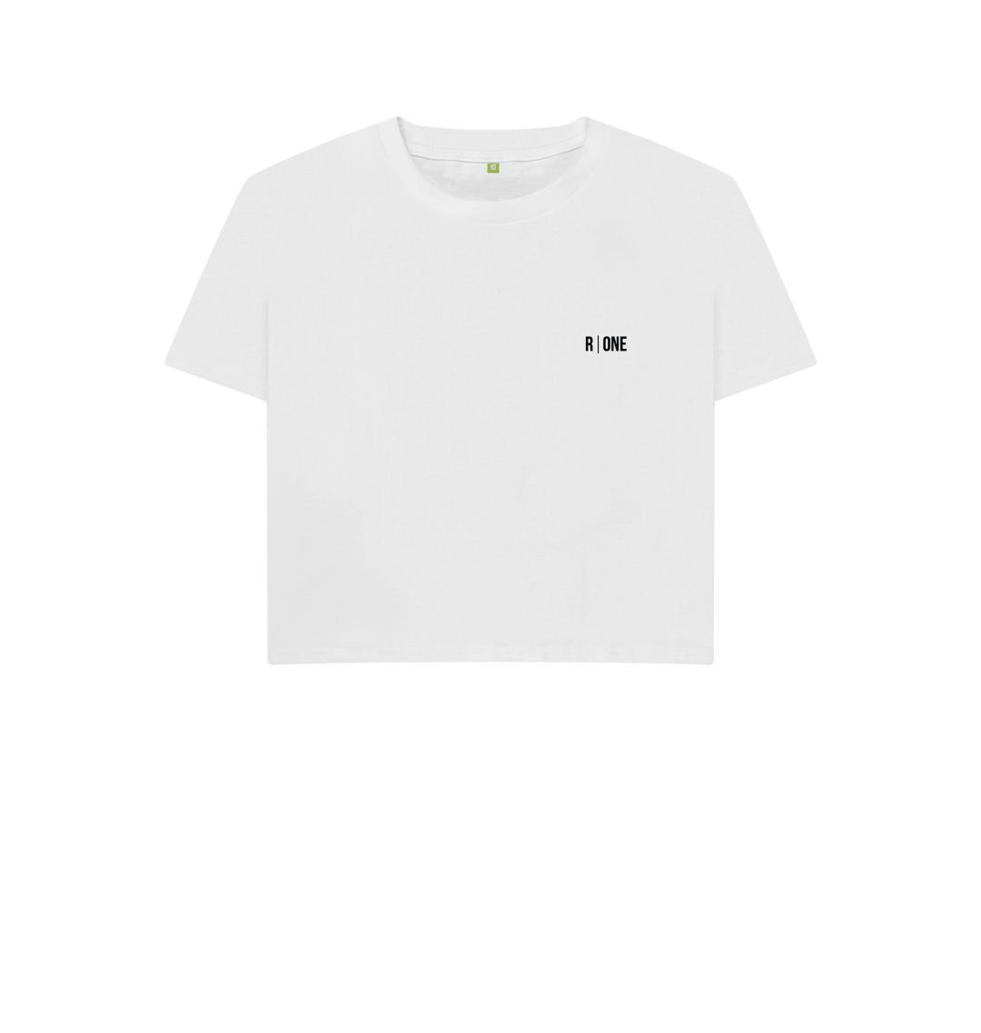 White B-Relaxed Crop T-shirt White