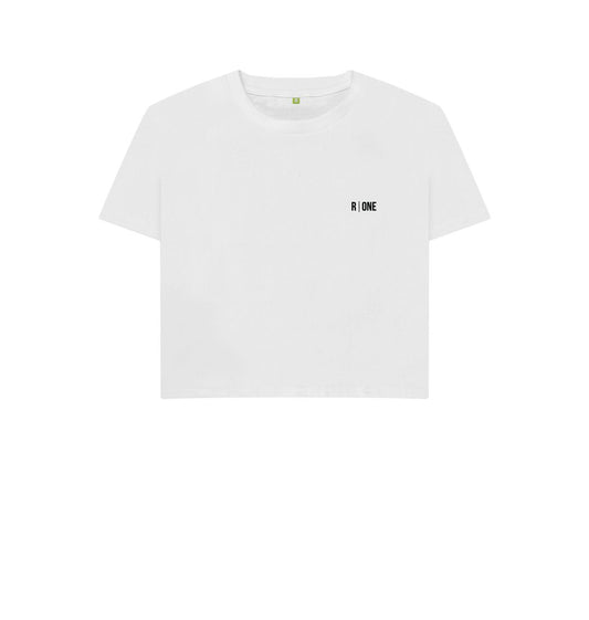 White B-Relaxed Crop T-shirt White